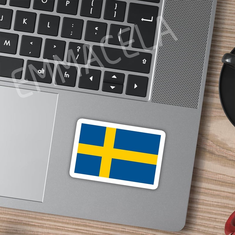 EMMACELA (3PCS) Sweden Flag stickers, Countries Flag Stickers - Waterproof Vinyl Decals For Laptops, Tumblers, Water Bottles, Books, Scrapbooks, Size 3 x 2 Inch - Image 4
